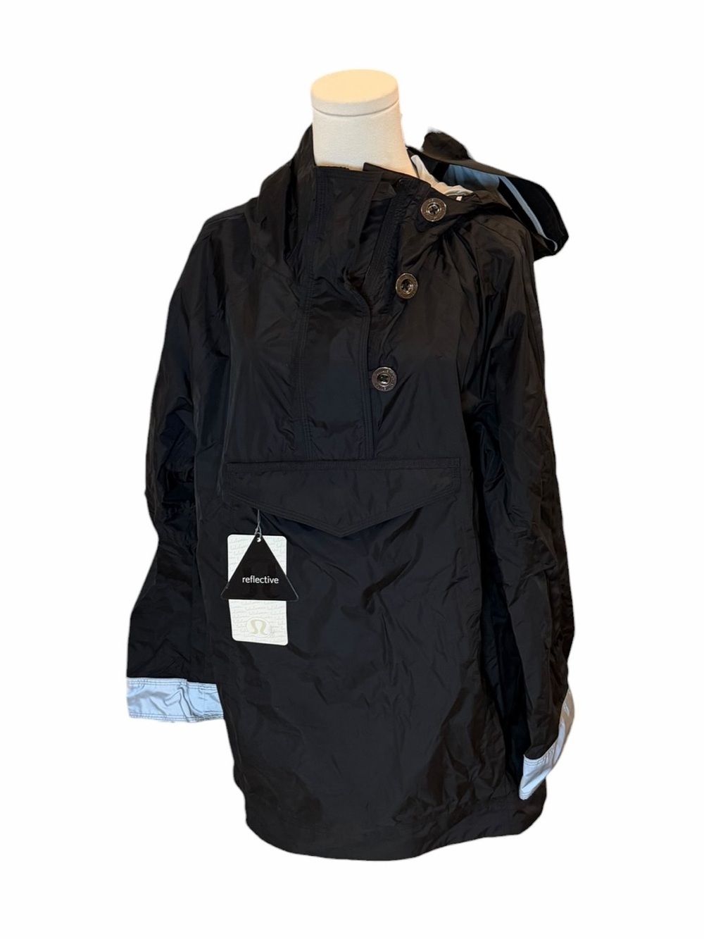 Lululemon Ride on Anorak hooded windbreaker pullover jacket Reflective Size M L